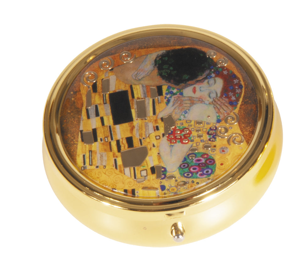 Gustav Klimt, Pillendose rund, Der Kuss