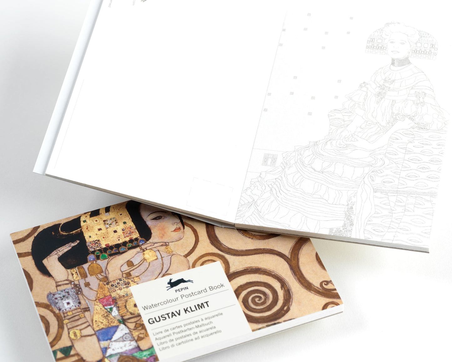 Gustav Klimt, Wasserfarben Postkarten Buch A6