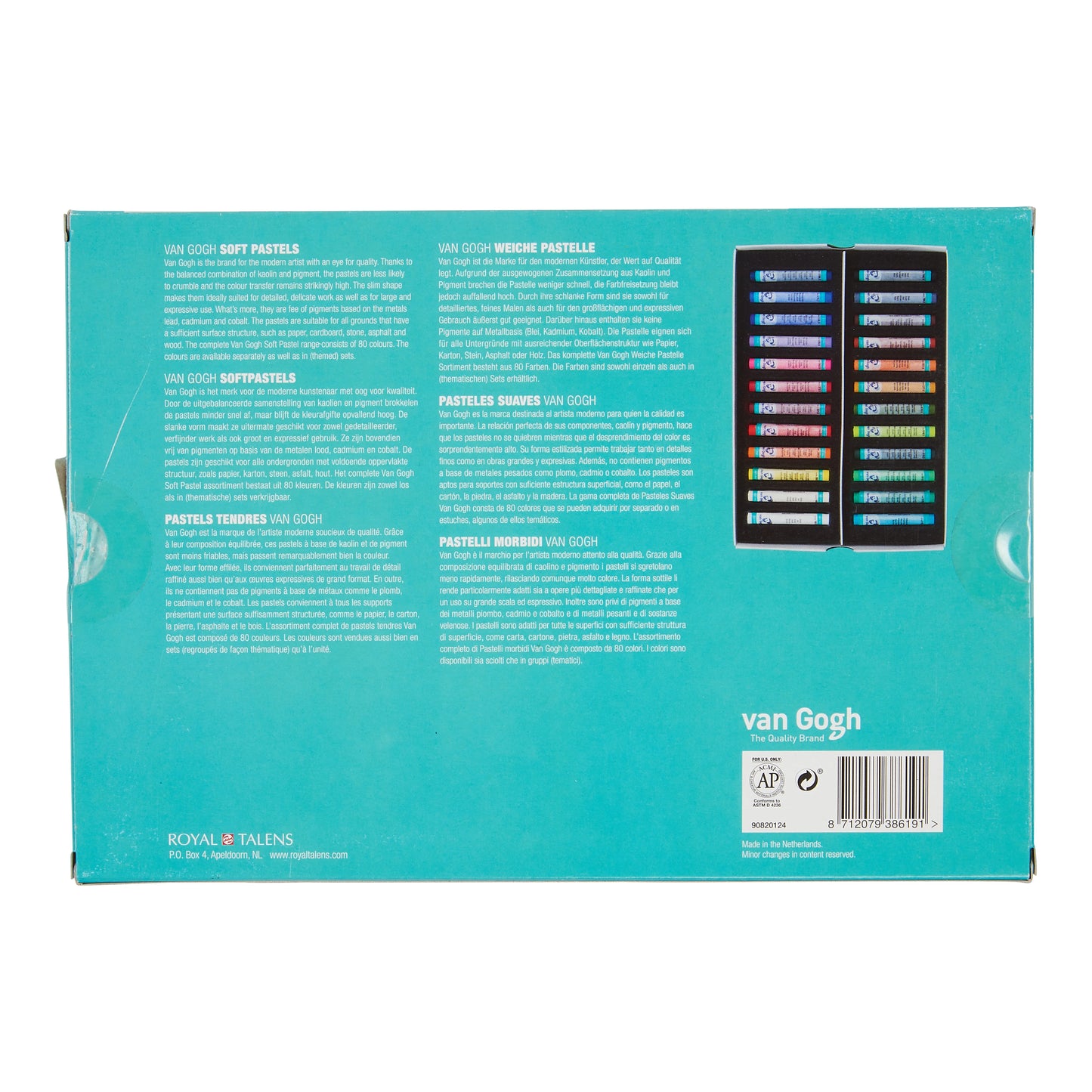 Vincent van Gogh, Set mit weichen Pastellkreiden, 24 Farben
