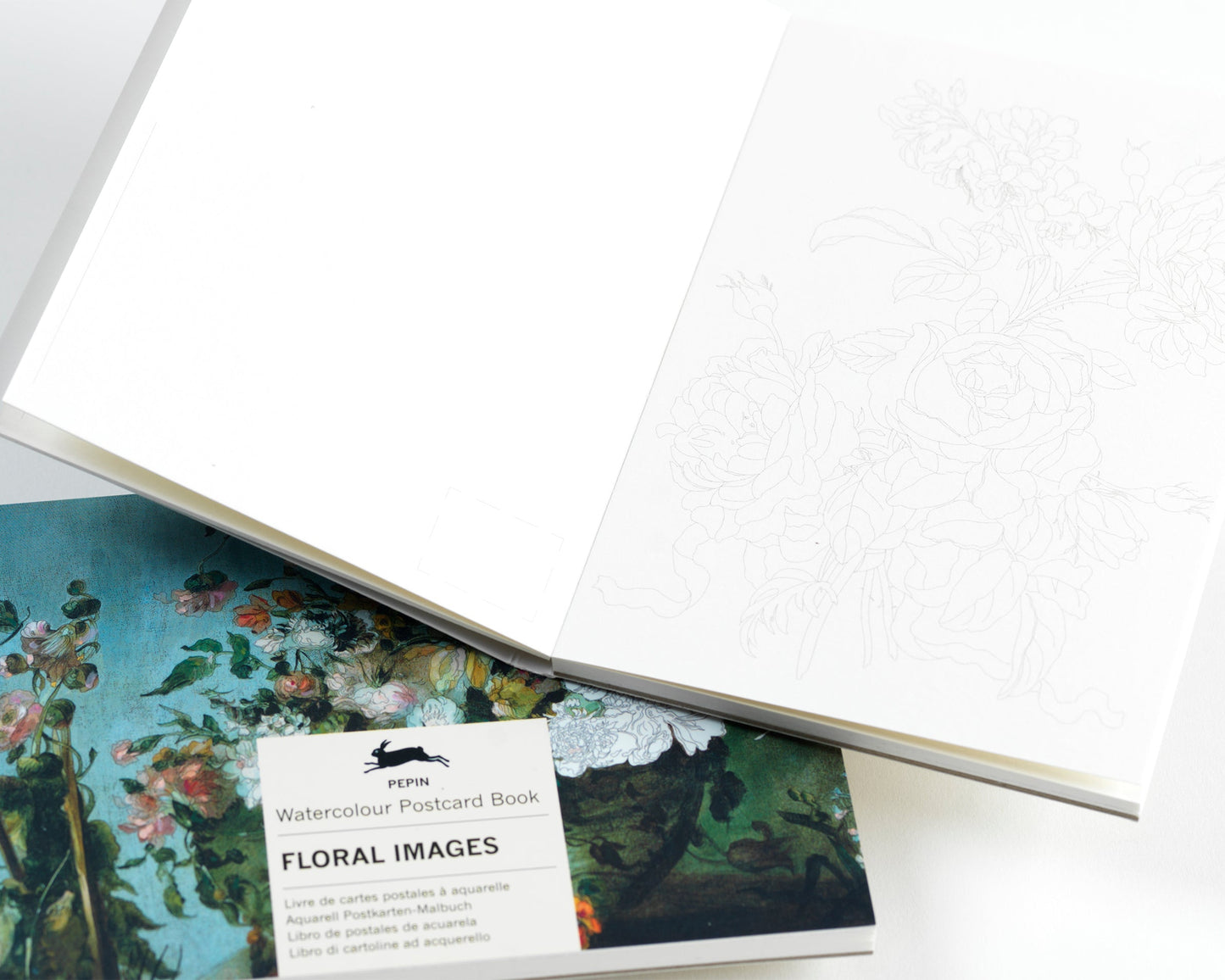 Florale Images, Wasserfarben Postkarten Buch