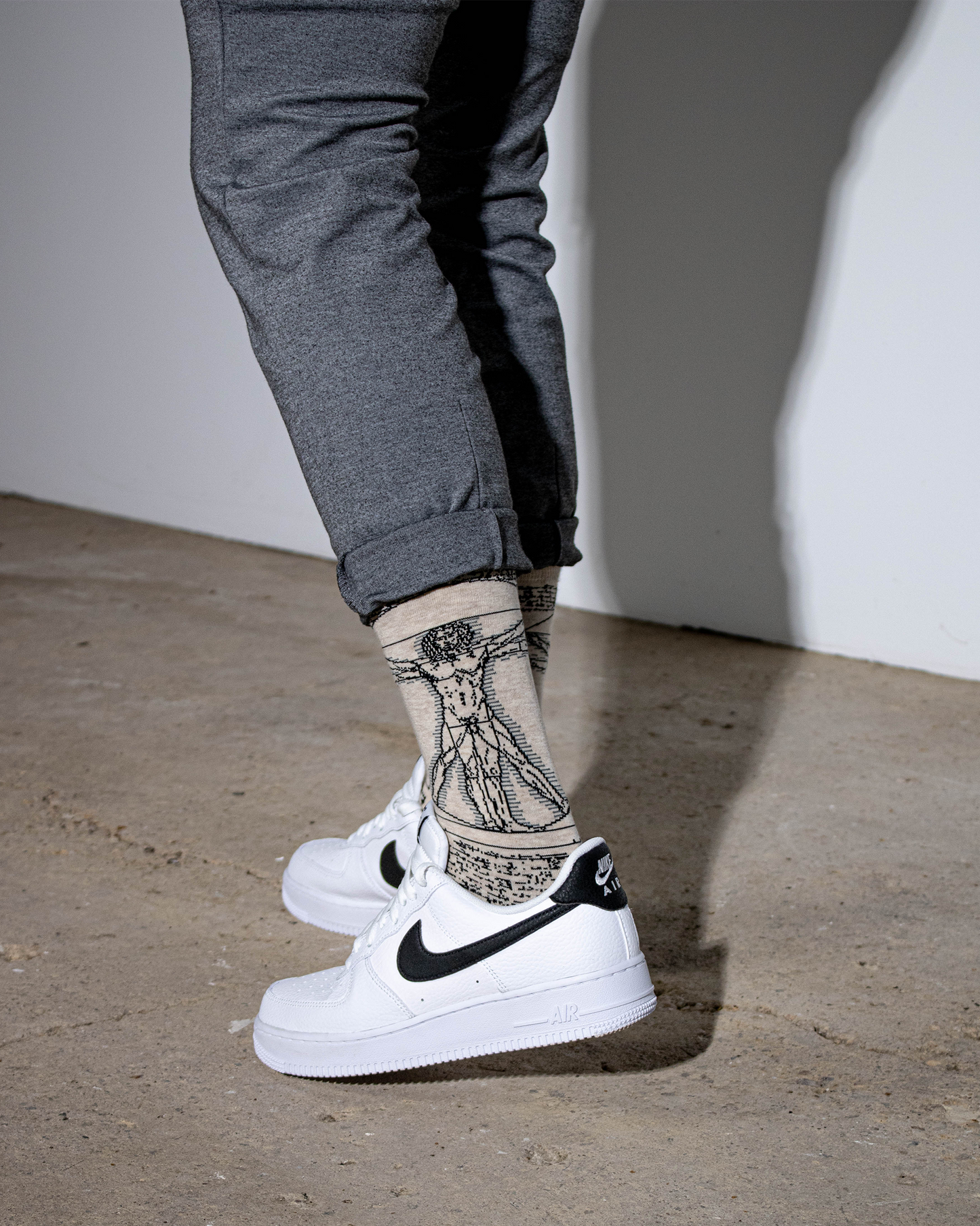 Leonardo da Vinci, Socken, Vitruvianischer Mann