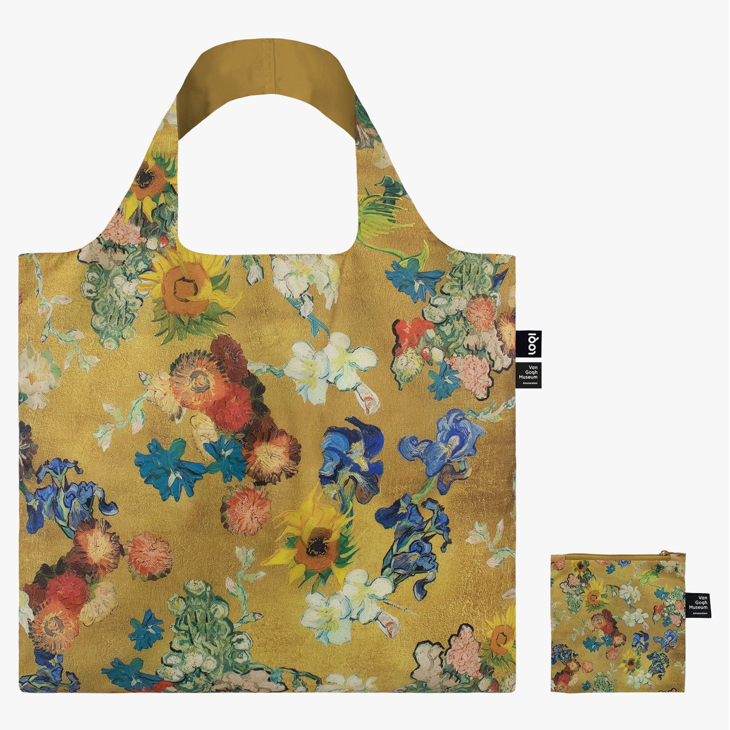 Vincent van Gogh, LOQI Tasche, Goldenes Blumenmuster