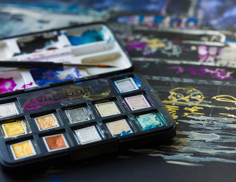 Vincent van Gogh, Aquarell Spezialset mit Postkartenblock