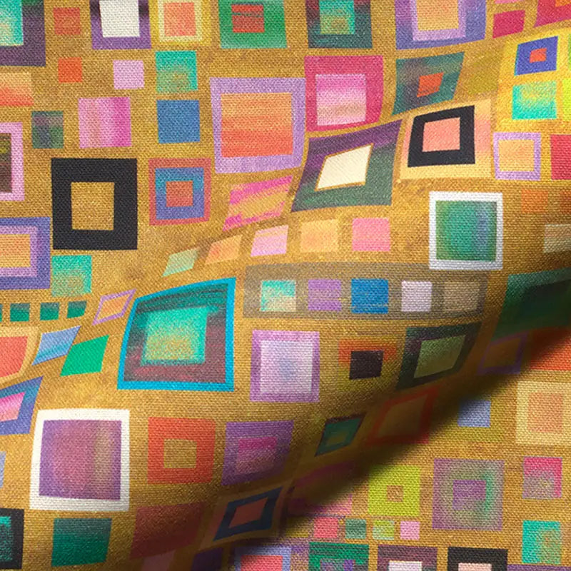 Cubic Colourful Art, Stoff in Baumwolle