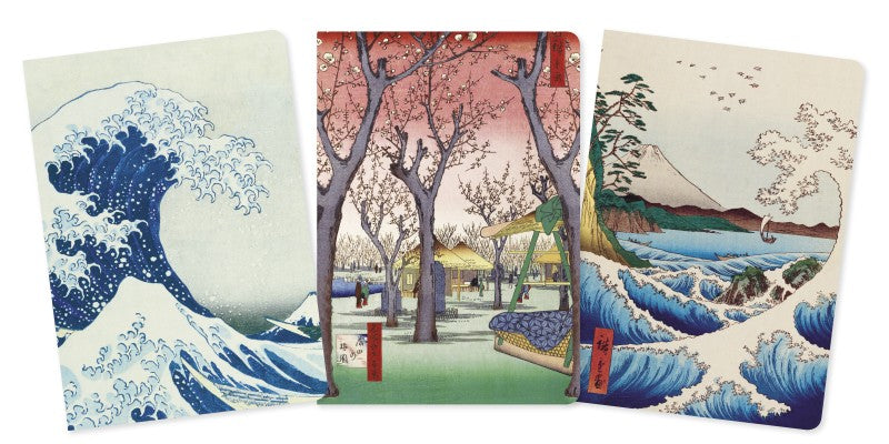 Japanischer Farbholzschnitt, Set mit 3 Notizheften A5