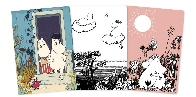 Tove Jansson, Set mit 3 Midi Notizheften, Moomin