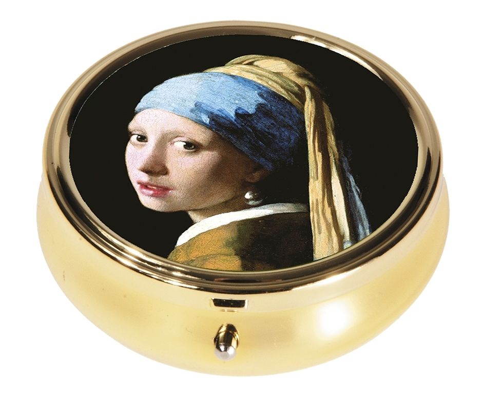 Jan Vermeer, Pillendose rund, Das Mädchen mit dem Perlenohrring