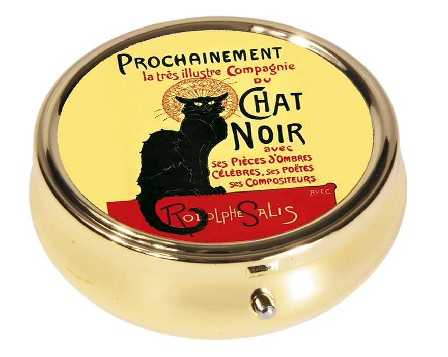 Alexandre Steinlen, Pillendose rund, Chat Noir