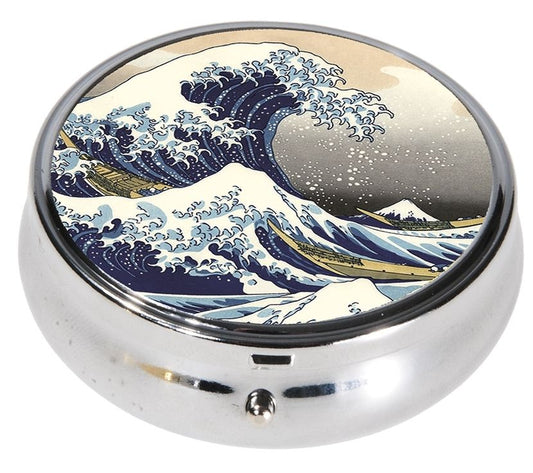 Katsushika Hokusai, Pillendose rund, Die grosse Welle