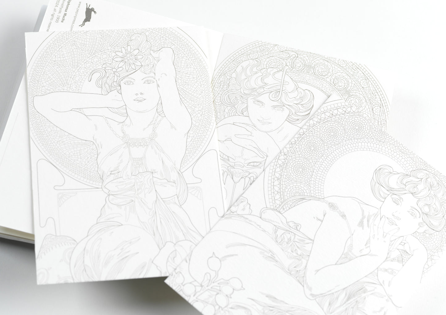 Alphonse Mucha, Wasserfarben Postkarten Buch