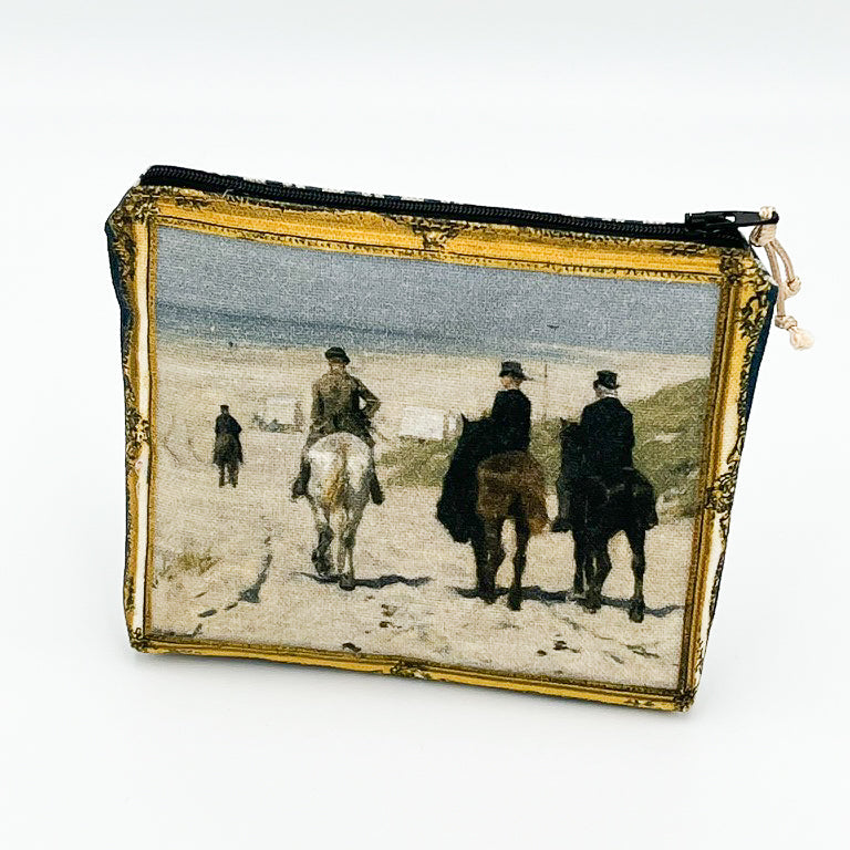 enkelt Necessaire Reiter am Strand, Impressionismus