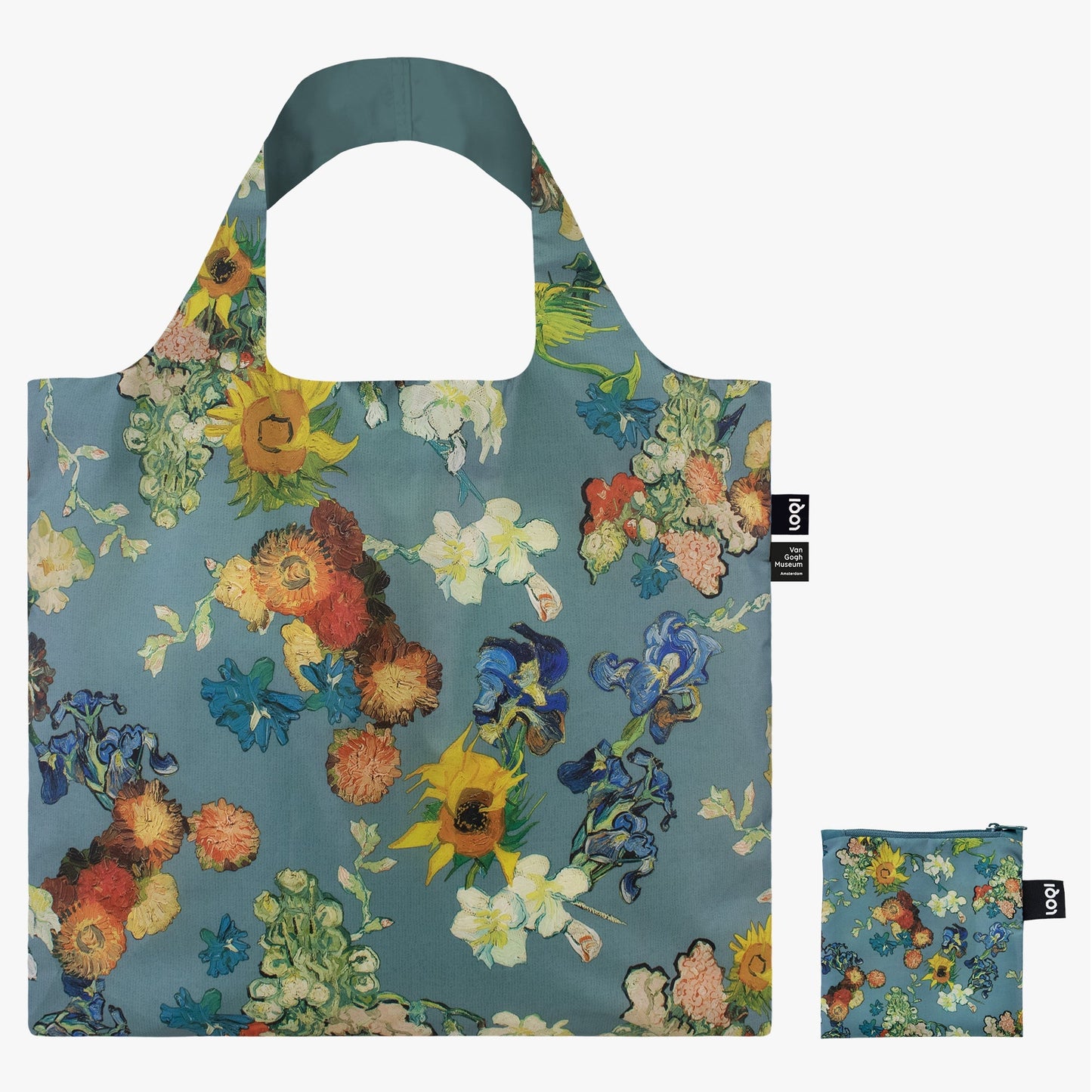 Vincent van Gogh, LOQI Tasche, Blaues Blumenmuster