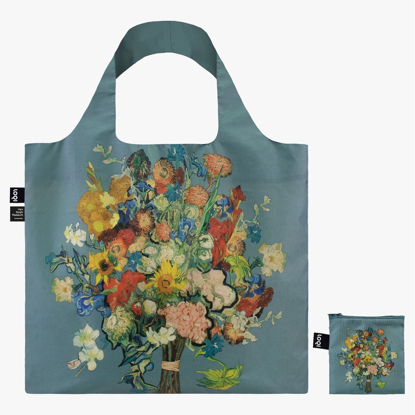 Vincent van Gogh, LOQI Tasche, Blaues Blumenmuster