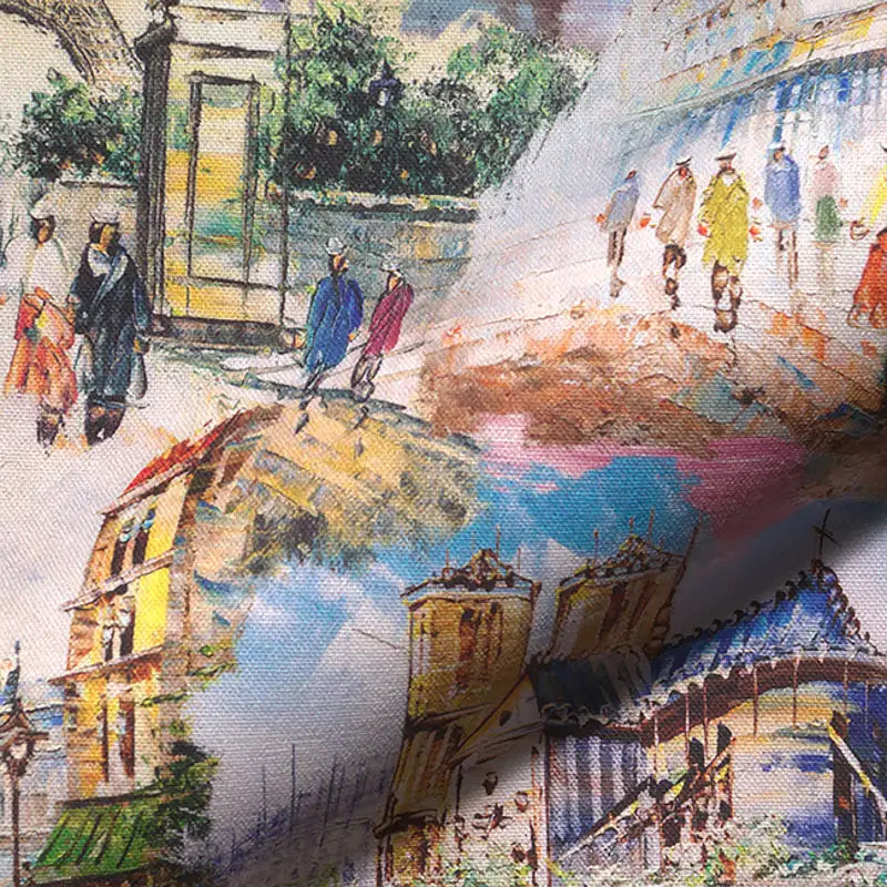 Paris Colourful Art, Stoff in Baumwolle