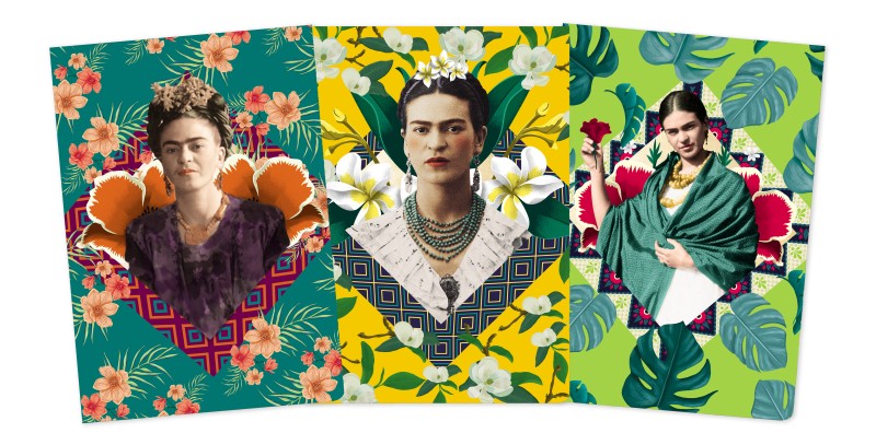 Frida Kahlo, Set mit 3 Midi Notizheften