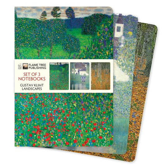 Gustav Klimt, Set mit 3 Notizheften A5, Landschaft