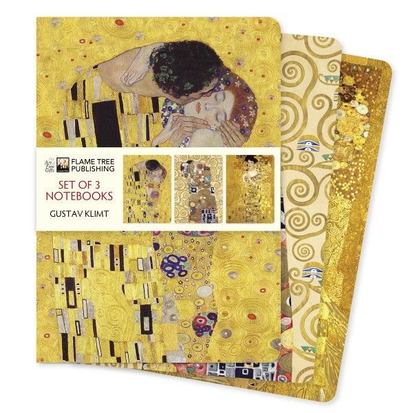 Gustav Klimt, Set mit 3 Notizheften A5