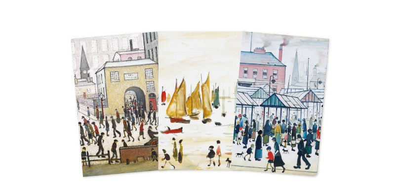 L.S. Lowry, Set mit 3 Mini Notizheften