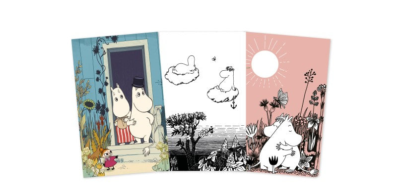 Tove Jansson, Set mit 3 Mini Notizheften, Moomin