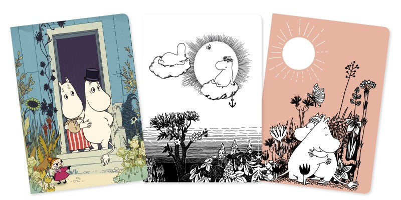 Tove Jansson, Set mit 3 Notizheften A5, Moomin