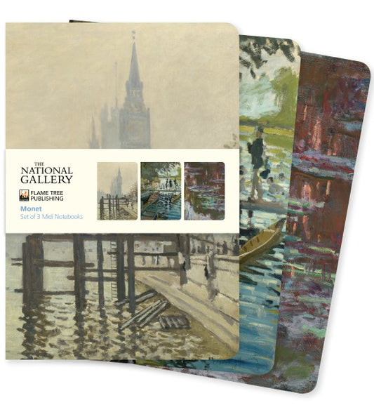 Claude Monet, Set mit 3 Midi Notizheften