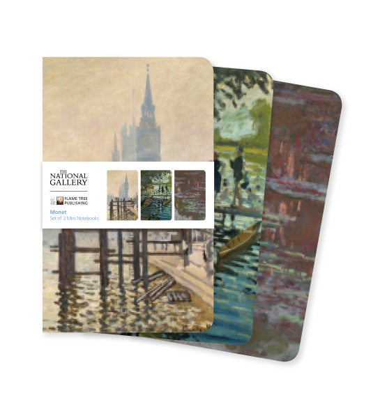 Claude Monet, Set mit 3 Mini Notizheften