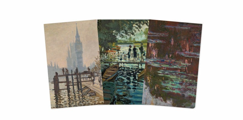 Claude Monet, Set mit 3 Mini Notizheften