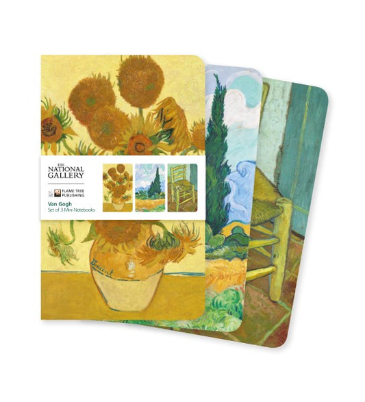 Vincent van Gogh, Set mit 3 Mini Notizheften