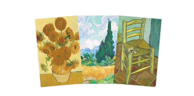 Vincent van Gogh, Set mit 3 Mini Notizheften