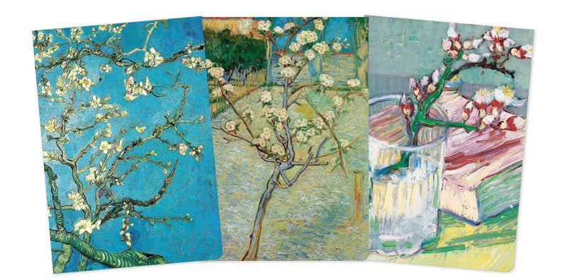 Vincent van Gogh, Set mit 3 Midi Notizheften, Blühende Mandelzweige