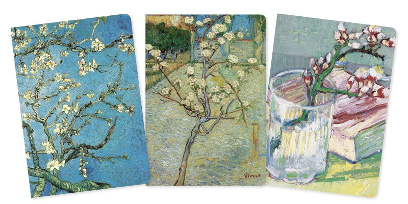 Vincent van Gogh, Set mit 3 Notizheften A5, Blühende Mandelzweige